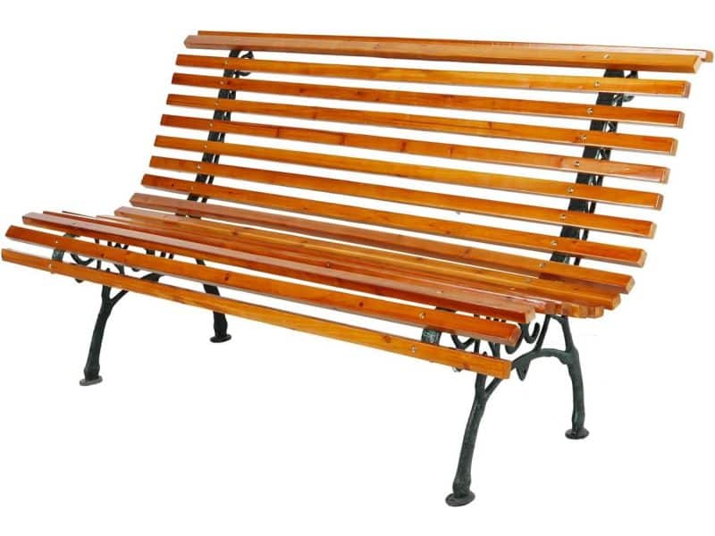 XXL Parkbank Tuinbank Luxe Metaal en Massief Hout 150 cm