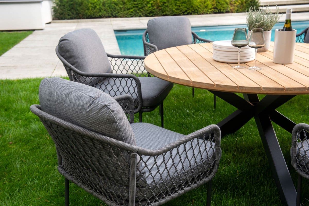 yoi bara dining chair aluminium salix/rope salix/flax beige aw