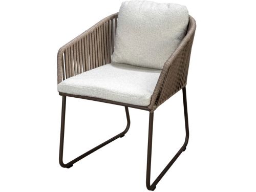 Yoi - Calera dining chair aluminium bronze/belt toffee/wool white AW