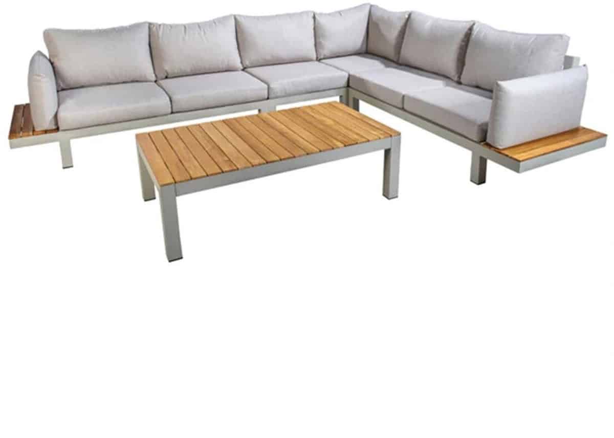 yoi midori hoek loungeset salix/teak