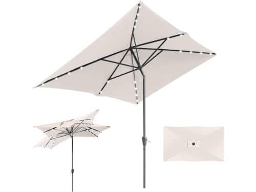 Zonnescherm LED Solar 300 x 200 cm met zwengel