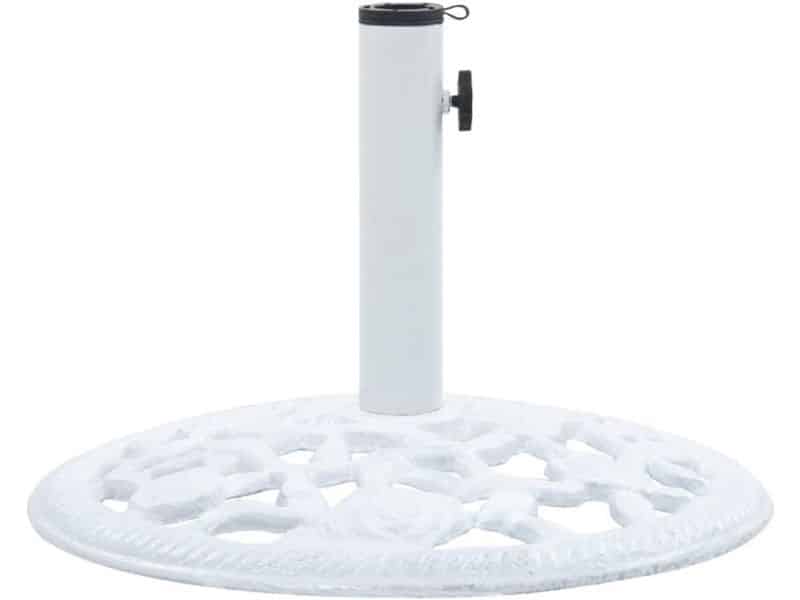 Zware Gietijzeren Parasolvoet 12 kg voor Stabiele Ondersteuning - Wit