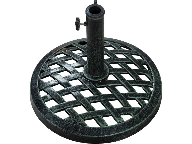 Zware Gietijzeren Parasolvoet - 17.7 Inch Diameter voor Stabiliteit