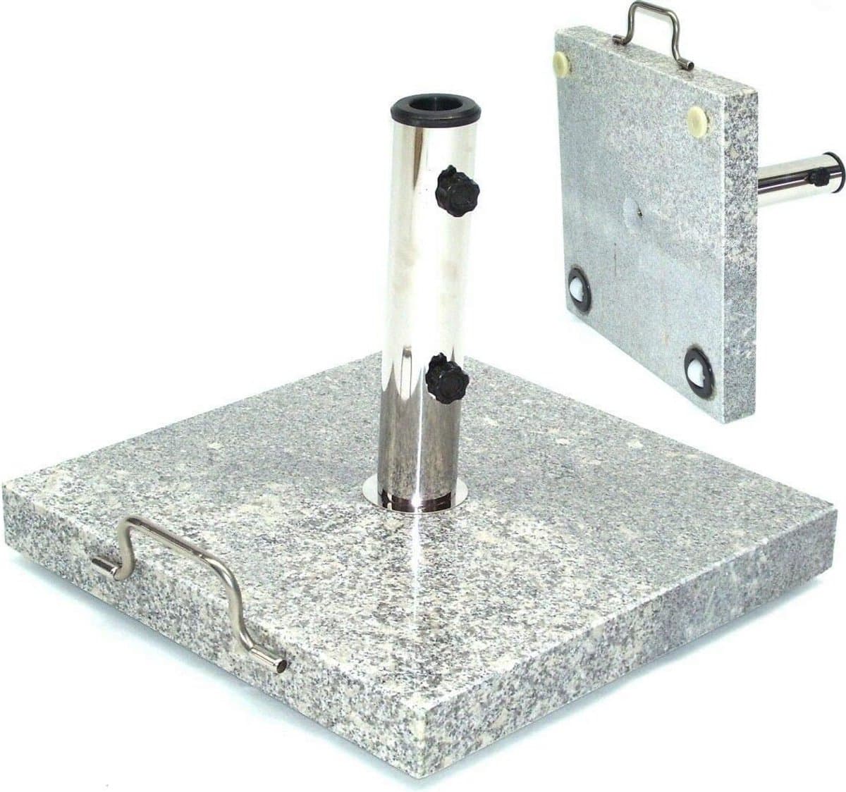 zware granieten parasolvoet 30kg met wieltjes inclusief adapters