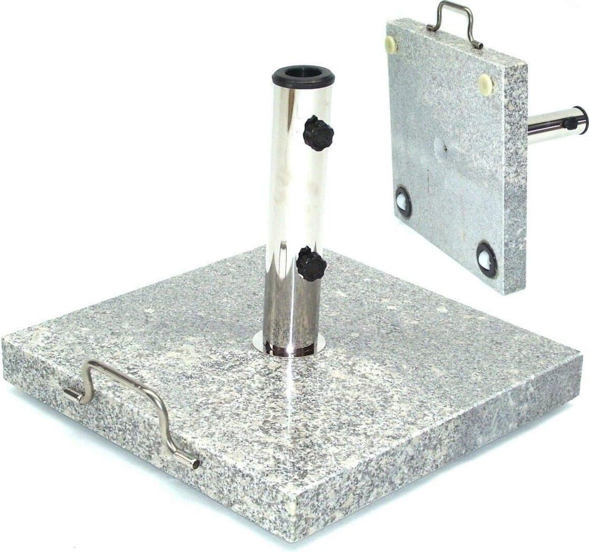 zware granieten parasolvoet 30kg met wieltjes inclusief adapters