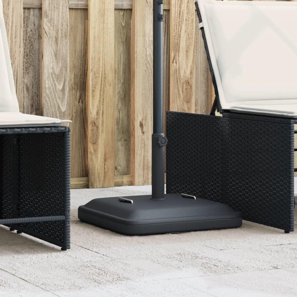 zware parasolvoet 27 kg met handvatten geschikt voor stokken