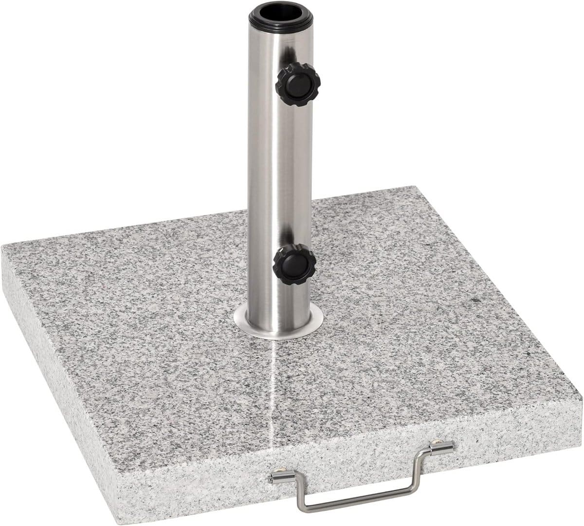 zware parasolvoet met wieltjes marmer en rvs voor stabiliteit