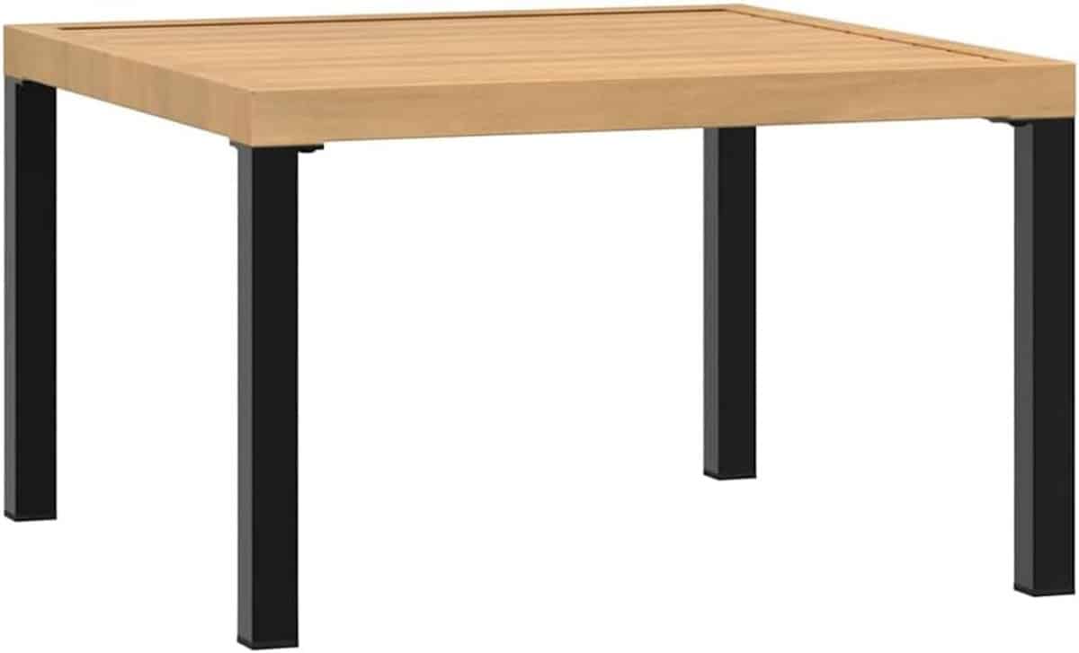 zwarte aluminium bijzettafel voor tuin en terras 65x65x40 cm