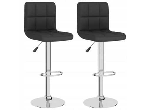 Zwarte Barstoelen Soft Touch - Verstelbaar & Draaibaar