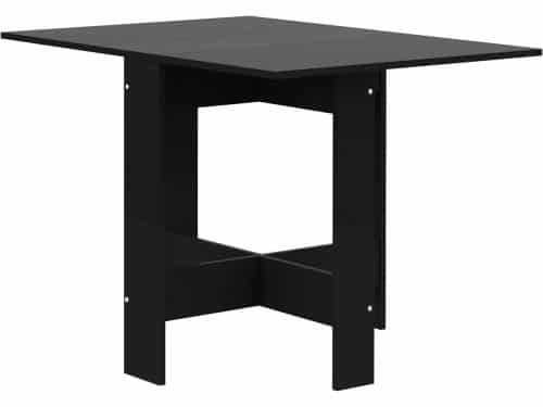 Zwarte Opklapbare Klaptafel met 2 Vleugels - Robuust en Veelzijdig
