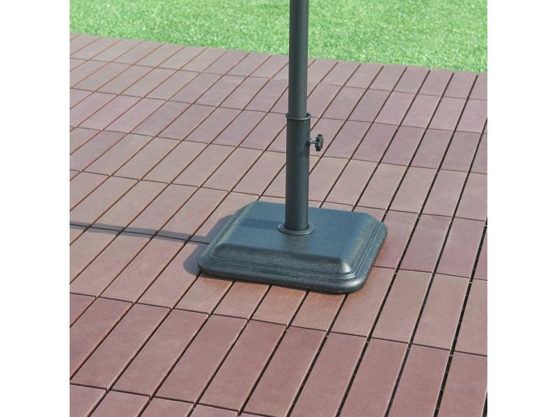 Zwarte Parasolvoet met Betonnen Basis | Geschikt voor Ø33/37/41/48 mm