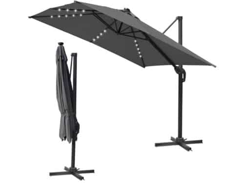 Zweefparasol 300 x 300 cm - Rechthoekig, Draaibaar & Kantelbaar