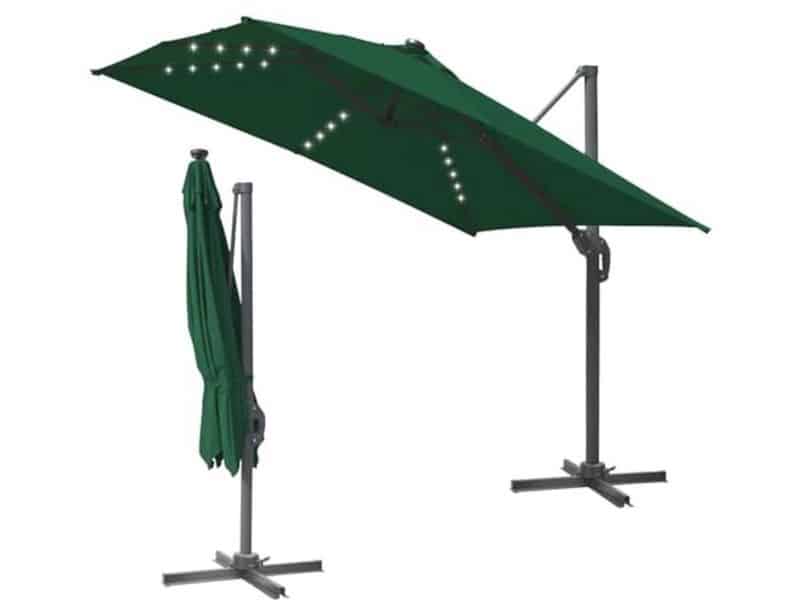 Zweefparasol 300 x 300 cm - Rechthoekig en draaibaar met