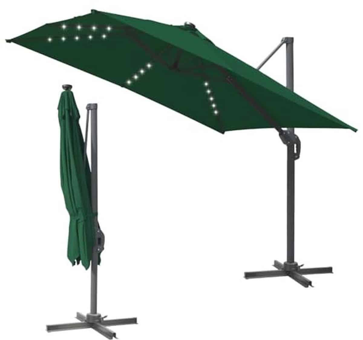 zweefparasol 300 x 300 cm rechthoekig en draaibaar met