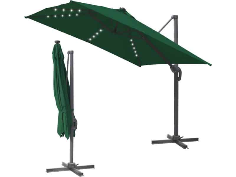 Zweefparasol 300 x 300 cm - Rechthoekig en draaibaar met