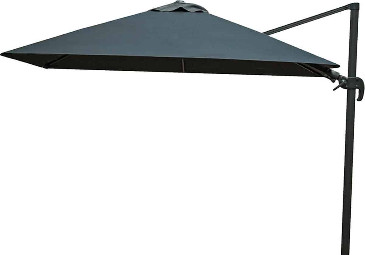 zweefparasol 300 x 300 cm shadow led antraciet/faded black