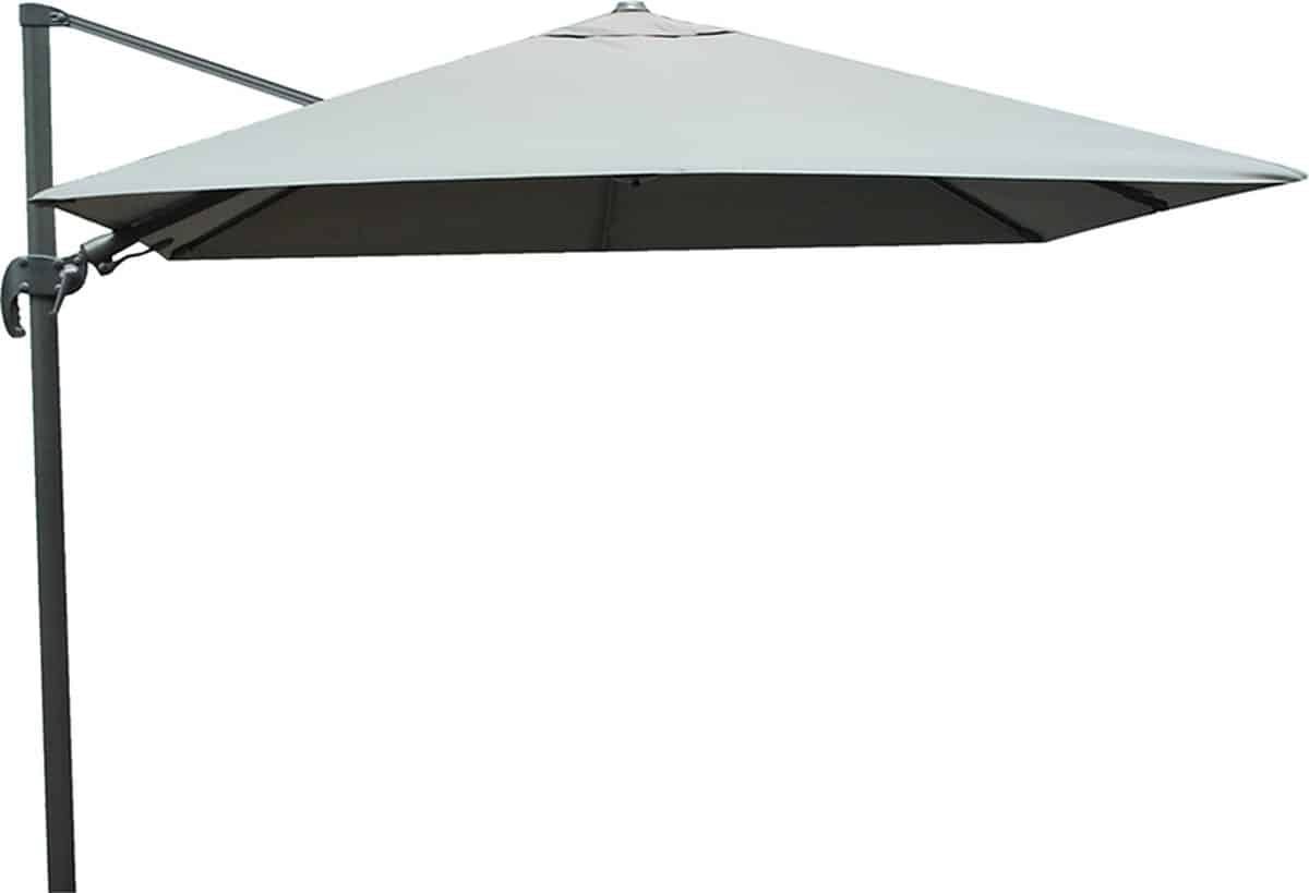 zweefparasol 300 x 300 cm shadow led antraciet/faded grey