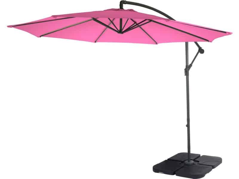 Zweefparasol Acerra, parasol zonwering, Ø 3 m kantelbaar