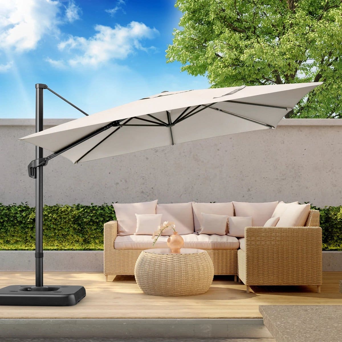 zweefparasol hangparasols verstelbare parasol aluminium parasol