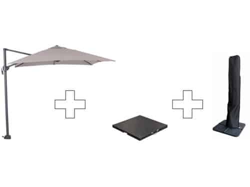 Zweefparasol Hawaii S - met voet en hoes - Zand