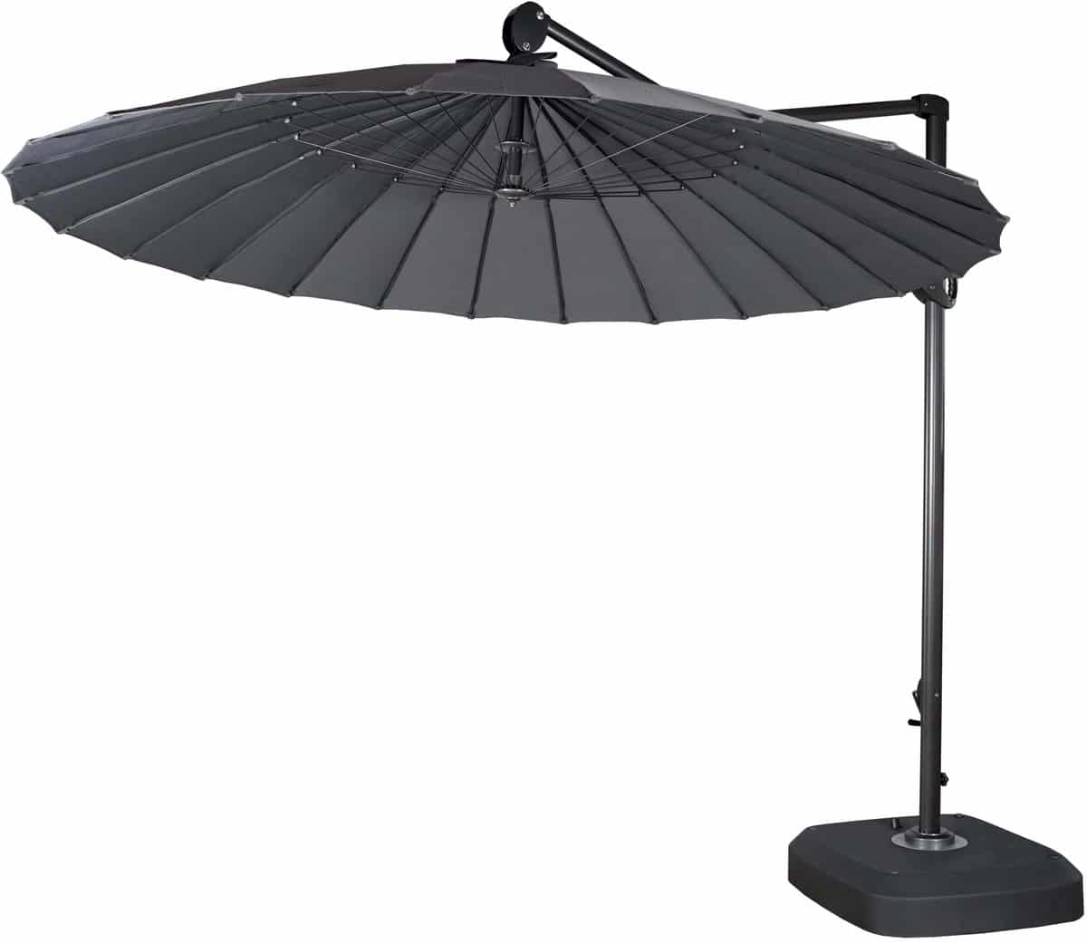 zweefparasol mcw a34, parasol met staander/beschermhoes, draaibaar oprolbaar Ø 2