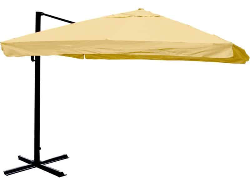 Zweefparasol MCW-A96, 3x4m (Ø5m) polyester aluminium/staal 26kg ~ Flap