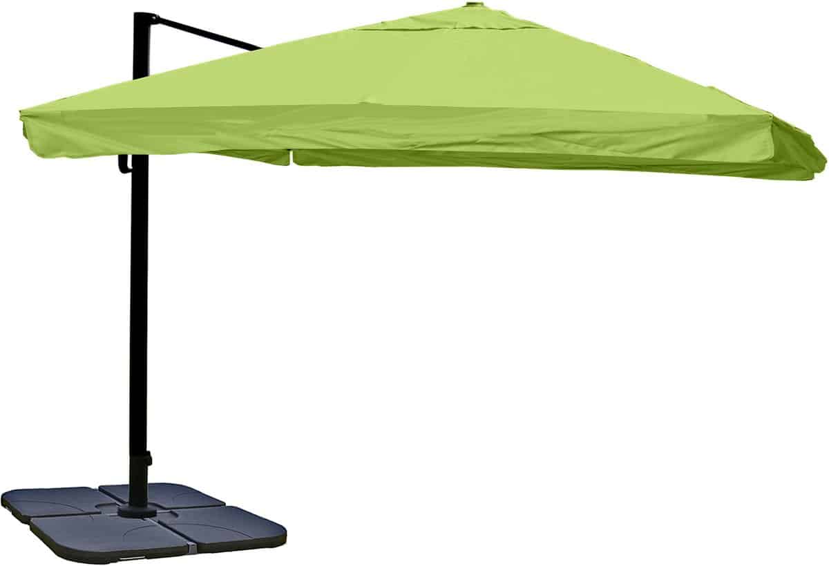 zweefparasol mcw a96, parasol, 3x3m (Ø4,24m) polyester/aluminium 23kg ~ flap