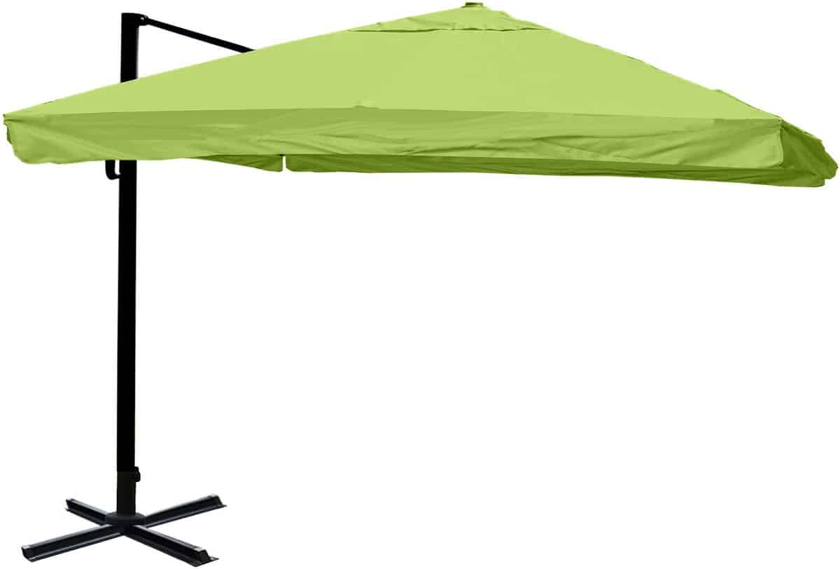 zweefparasol mcw a96, parasol, 3x3m (Ø4,24m) polyester/aluminium 23kg ~ klep