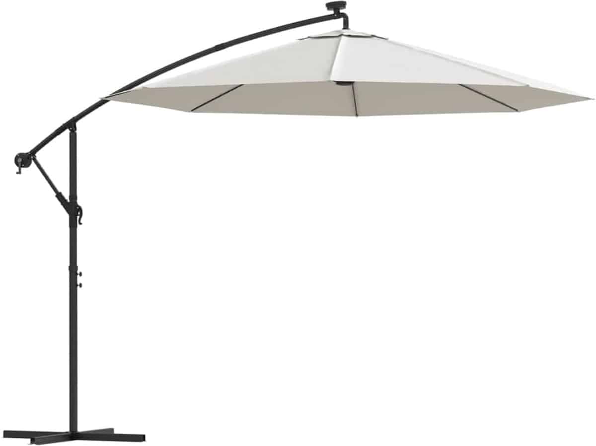 zweefparasol met led hangparasol buiten schaduw creëren