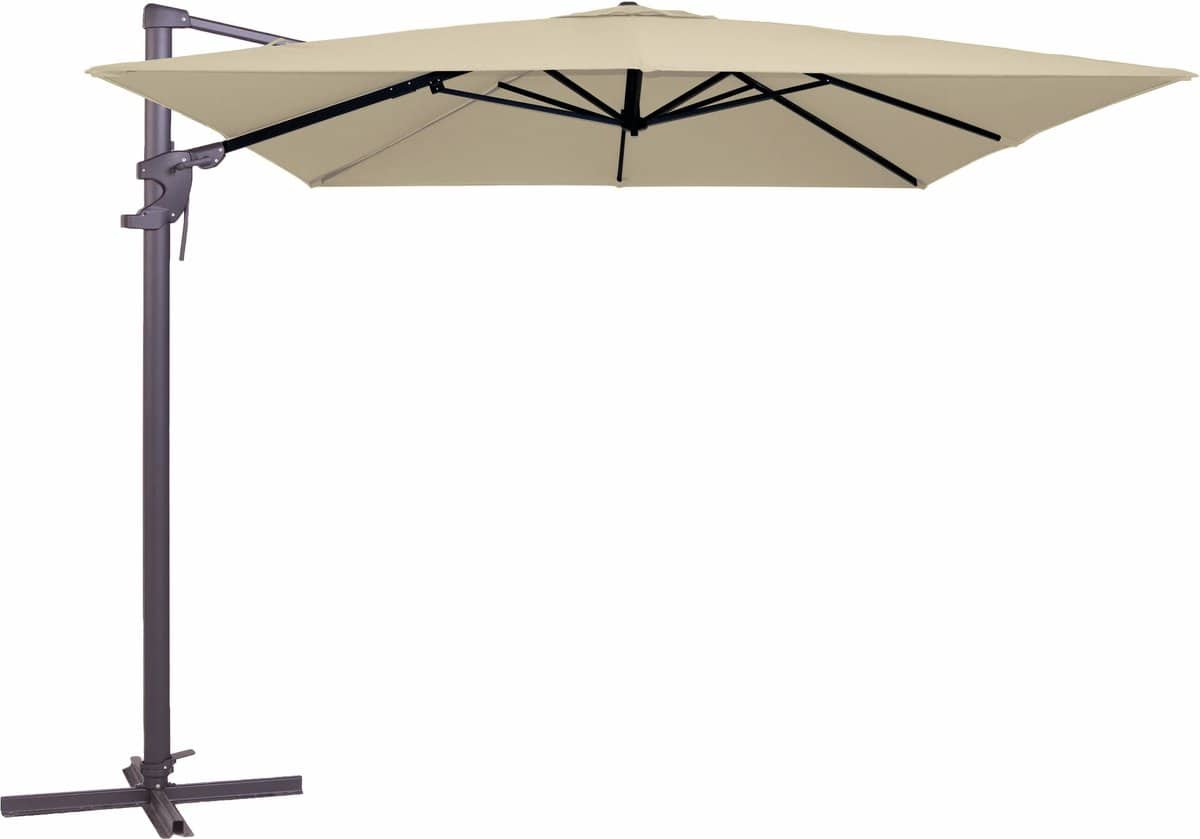 zweefparasol monaco flex iii 300×300 cm polyester ecru grade 6