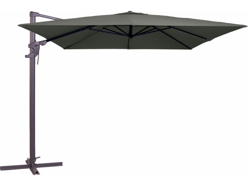 Zweefparasol monaco flex iii 300x300 cm polyester grey grade 6
