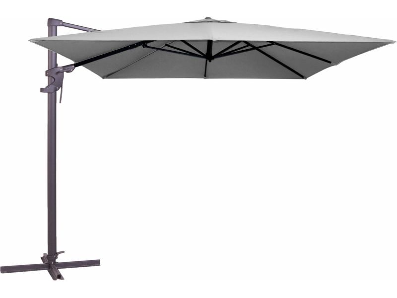 Zweefparasol monaco flex iii 3x3 m polyester light grey grade6