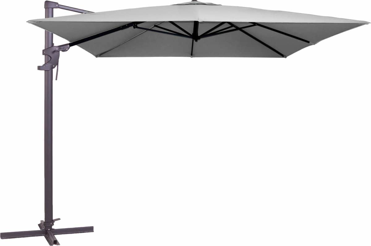 zweefparasol monaco flex iii 3×3 m polyester light grey grade6