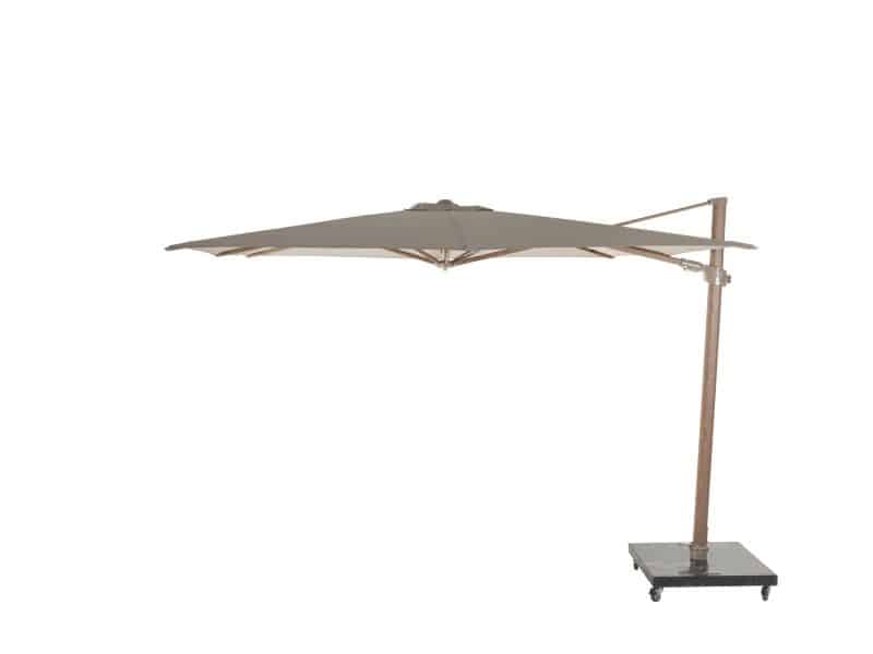 Zweefparasol Siesta Premium 300 cm Zand Houtlook Frame 4SO Parasol Woodlook 4 Seasons Outdoor