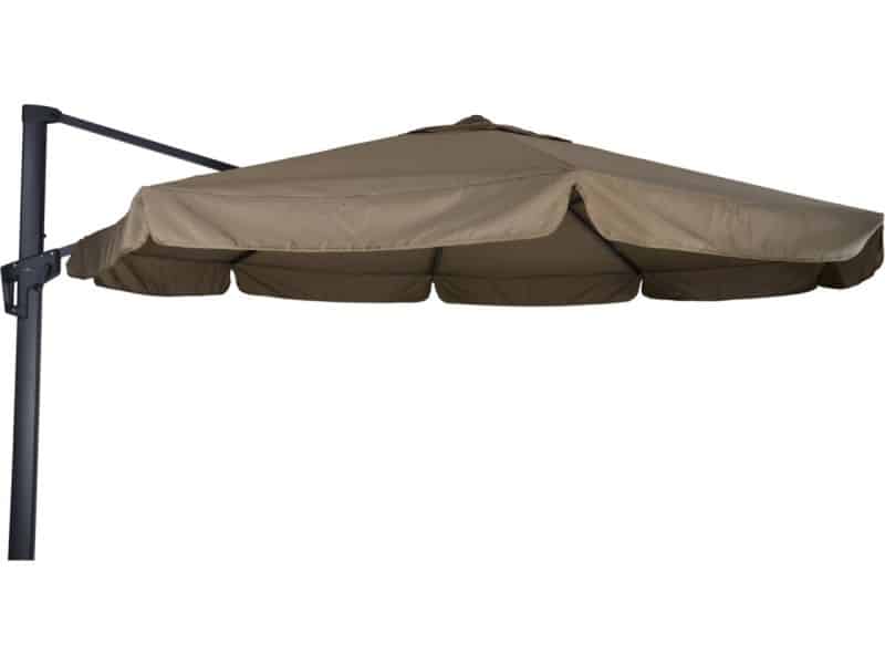 Zweefparasol Virgo Taupe Ø350 cm - inclusief kruisvoet