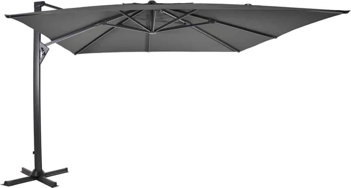 zweefparasol virgoflex grijs 300x400cm