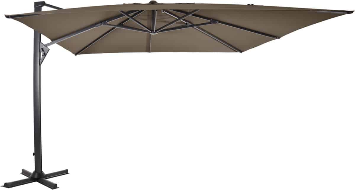 zweefparasol virgoflex taupe 300x400cm