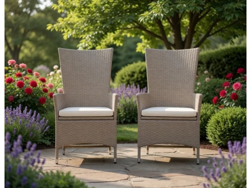 2 x tuinstoel met kussens, tuinstoel, stoel, stoel