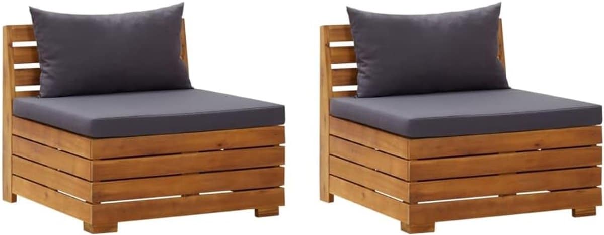 2 zits tuinbank houten loungebank buiten ontspannen massief