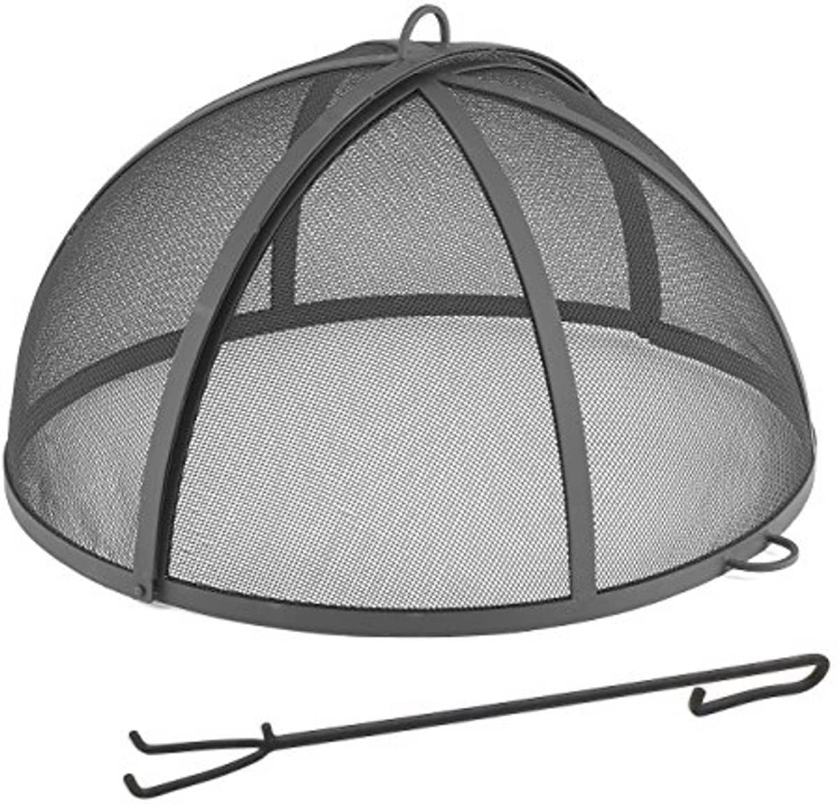 25 inch vonkscherm voor vuurplaats en bestratingspuil scharnierend en