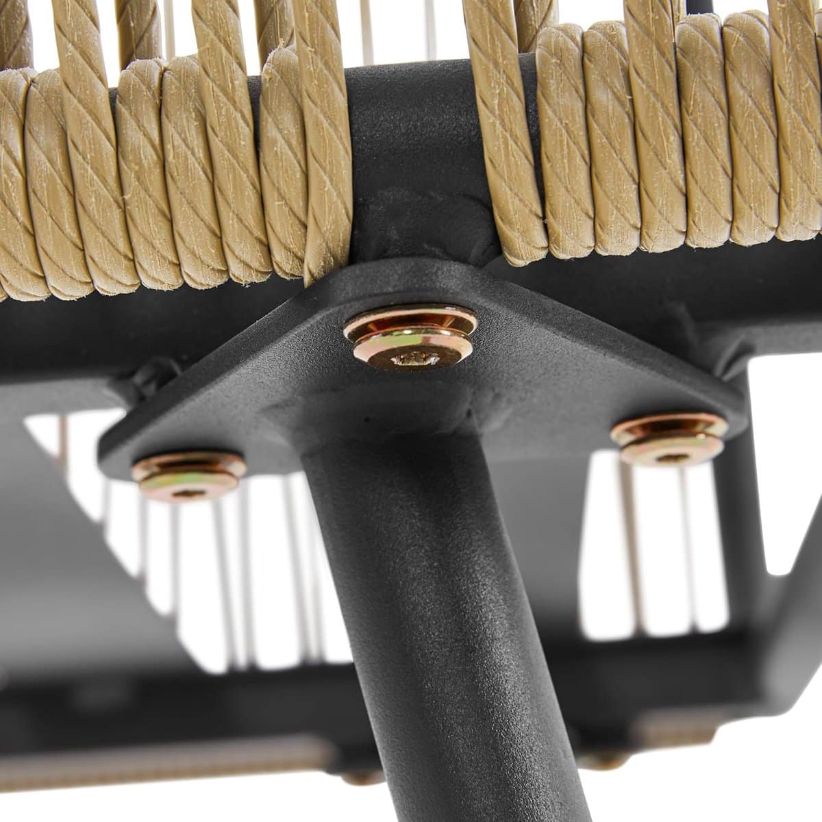 3 delige rotan balkonset voor 2 personen lichtbruin/crèmewit stoel