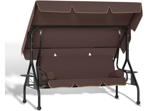 3-Zits Hollywoodschommel - Met Ligfunctie - 185x113x163cm - Schommelbank met