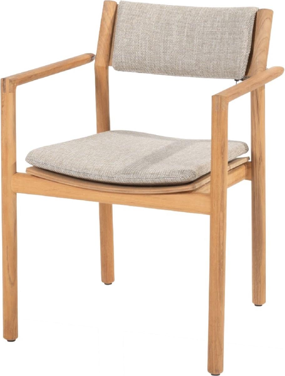 4 seasons levi dining tuinstoel (1 stuk) teakhout