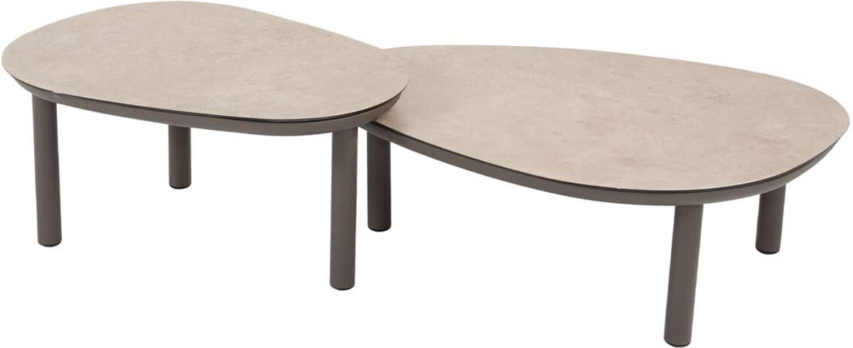 4 seasons monroe loungetafels Ø65xh32 cm en Ø80xh27 cm