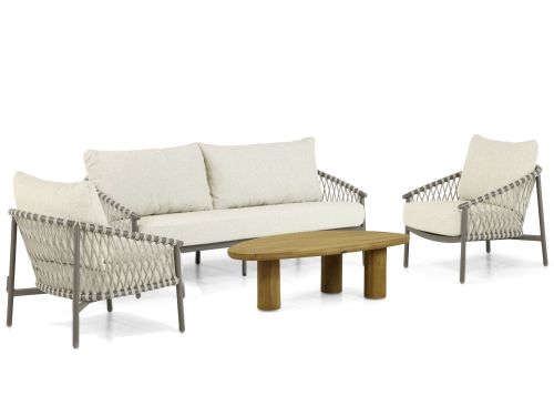 4 Seasons Outdoor Allora/Riah 135 cm stoel-bank loungeset 4-delig