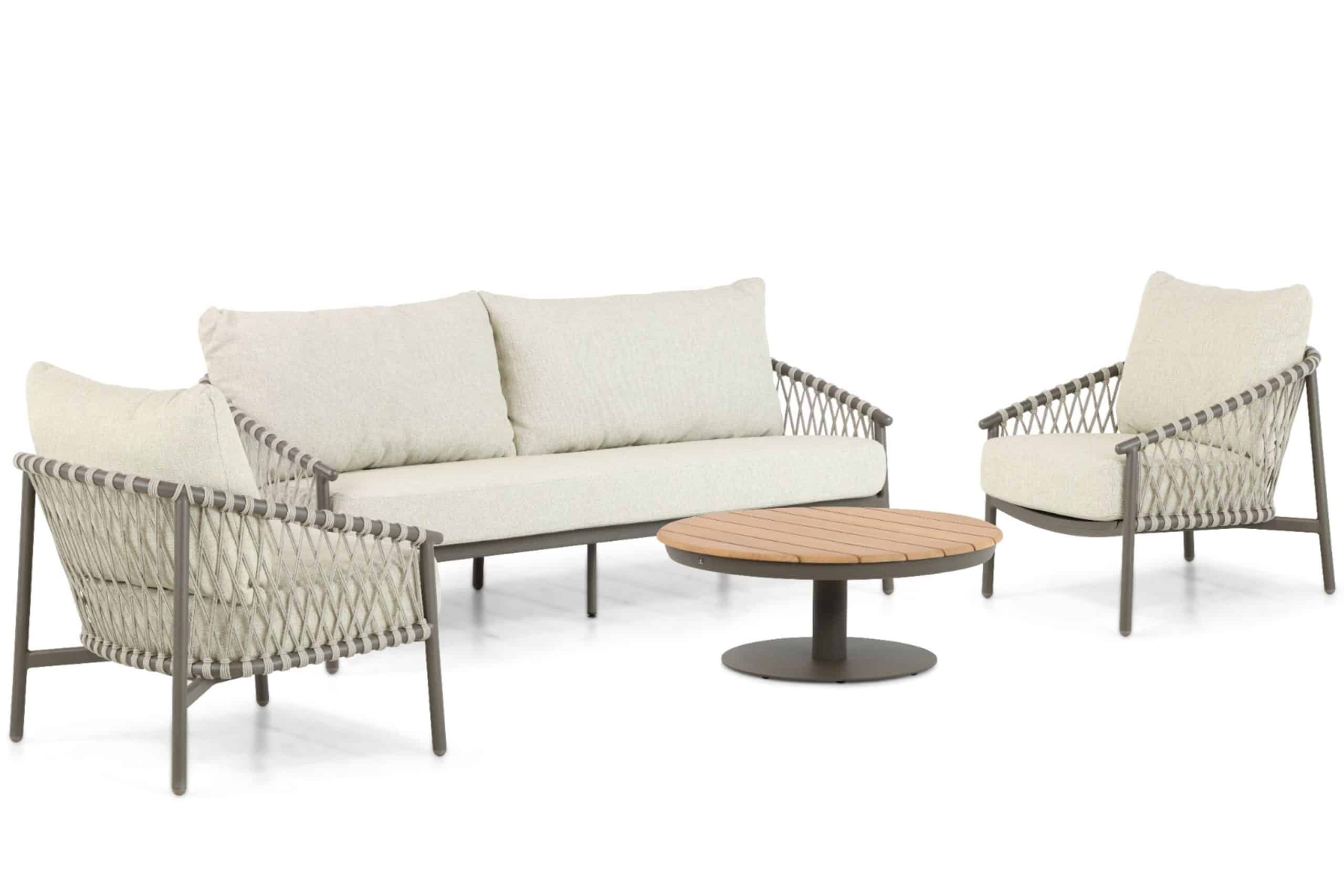 4 seasons outdoor allora/salerno 80 cm stoel bank loungeset 4 delig