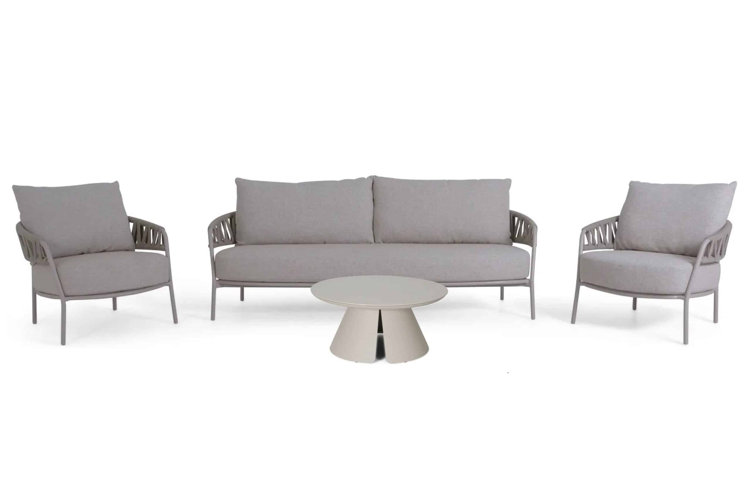 4 seasons outdoor calma/cayora 80 cm stoel bank loungeset 4 delig