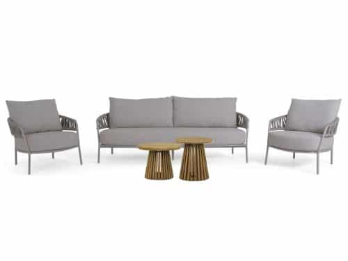 4 Seasons Outdoor Calma/Fungo 45/55 cm stoel-bank loungeset 5-delig