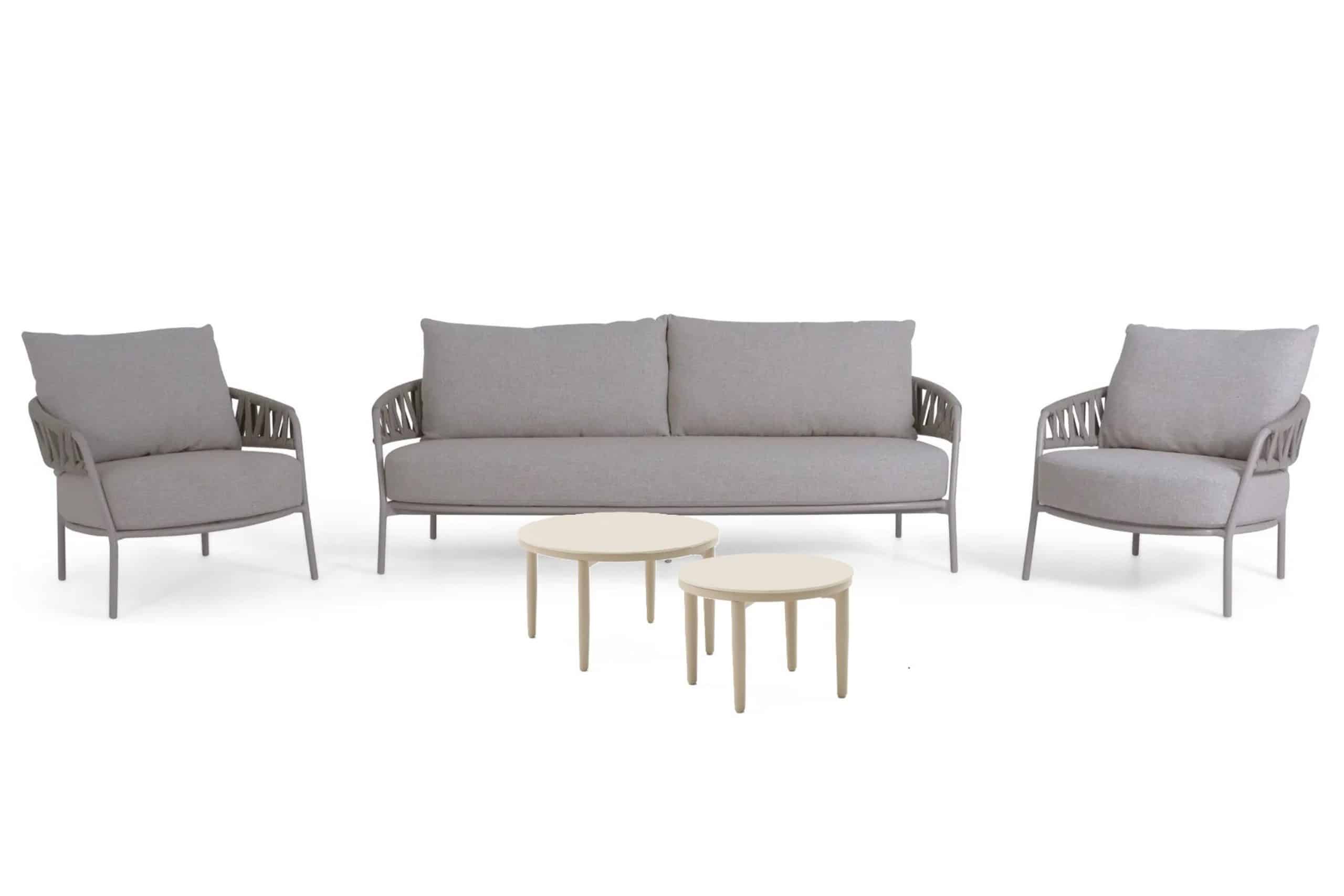 4 seasons outdoor calma/ibiza 50/70 cm stoel bank loungeset 5 delig