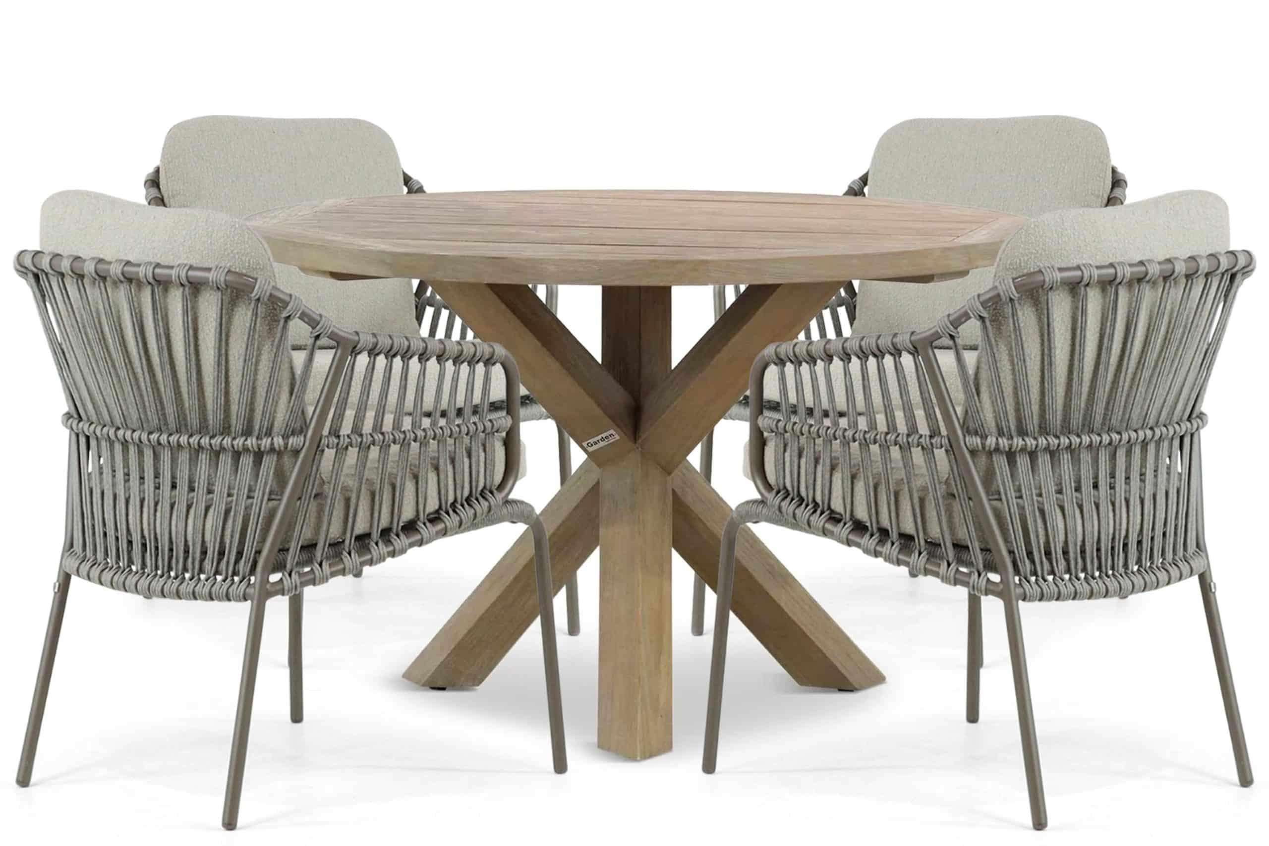 4 seasons outdoor capalbio/sand city 120 cm dining tuinset 5 delig